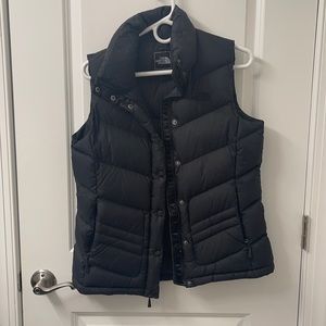 Black puffer vest